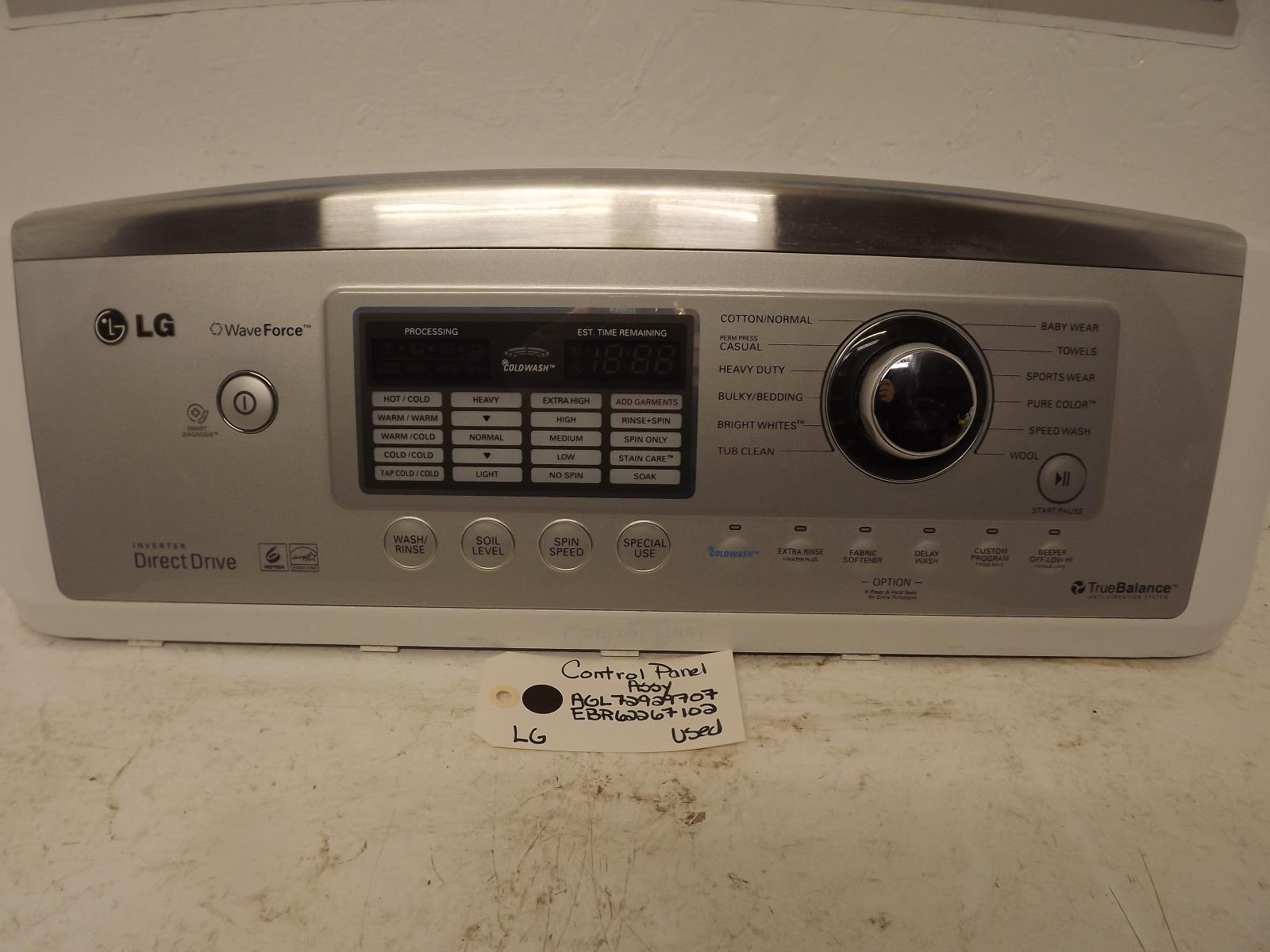 LG Washer AGL72929707 EBR62267102 Control Panel Assy Used LG Washer AGL72929707 EBR62267102 Control Panel Assy Used